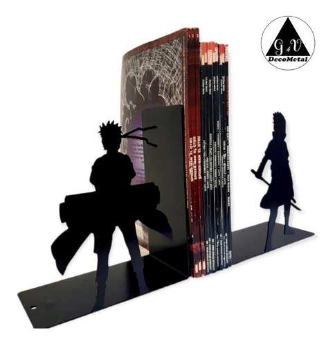 Imagen 7 de 8 de Sujeta Libros Naruto Y Sasuke Decometal Gv