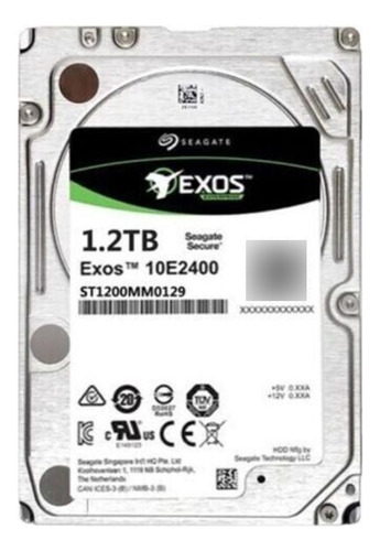 Hd Sas Seagate, 1,2 TB, ST1200 mm0009/ST1200 mm0129, 2,5 x 10 K, 10e2400, color plateado