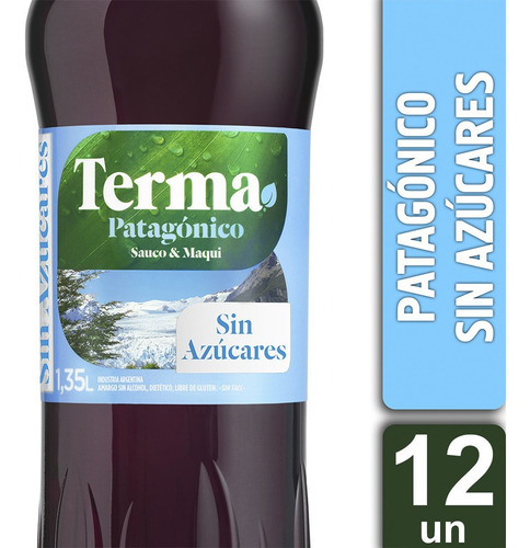 Terma Amargo Patagonico Sin Azucar Botella Pet 1.35lt X 12un