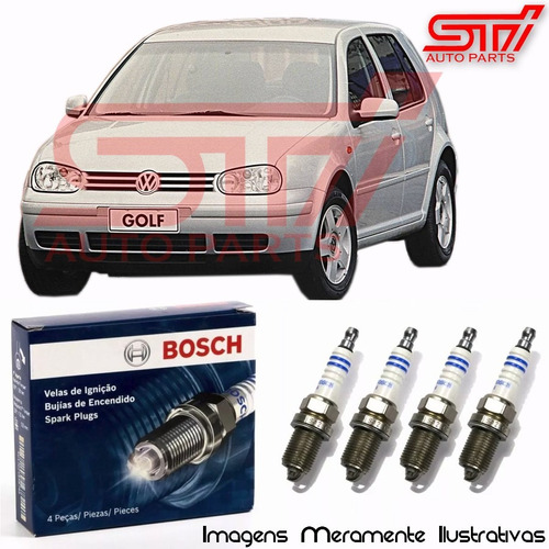 Jogo Vela Bosch Sp07 Golf G4 2.0 8v Gasolina Gnv 116cv 99-08