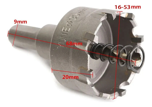 13 Brocas Copa Sierra Hss De Carburo Para 16-53mm