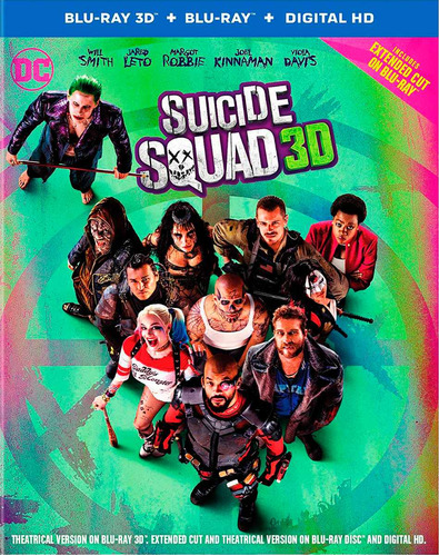 Escuadrón Suicida Combo Blu-ray 3d + Blu-ray Original