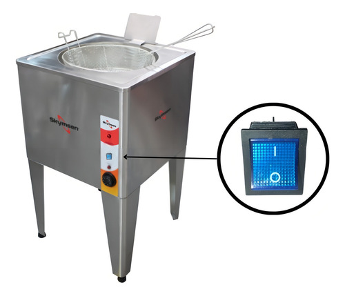 Chave Gangorra Retangular (on/off) Iluminada Azul - Rwb-505