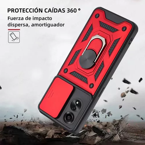 Carcasa Reforzada Roja + Anillo Magnético + Tapa Cámara Honor 90 lite