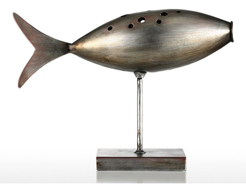 Escultura De Hierro, Escultura De Pescado Y Metal Para El Ho