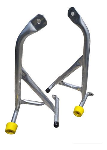 Defensas Ns200 Rouser Plateada Slider Amarillo Circus Motos