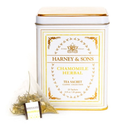 Harney & Sons, Fine Teas, Hebras De Manzanilla, 20 Saquitos