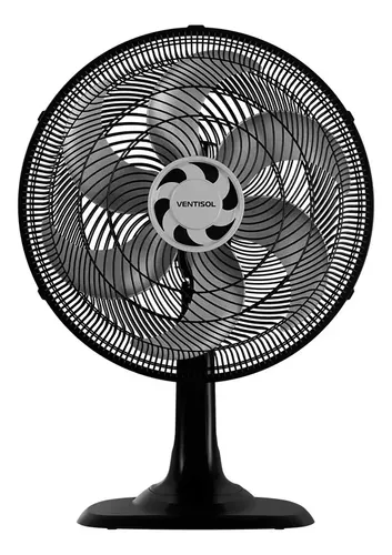 Ventilador de Mesa Ventisol Turbo 6 Pás 40 cm Preto - R$ 147