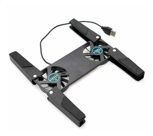 Base Suporte Cooler Duplo Usb Ajustável P Notebook Netbook