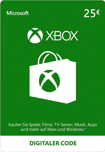 Xbox Live Card 25 Euros ( Región: Europa ) - Globalpingames