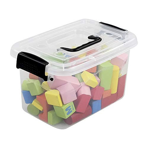 Caja De Plástico Transparente Tapa, Caja De 5.5 Cuarto...
