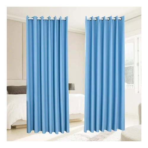 2 Pzas De 2 Cortinas Blackout Cn Aislamiento Térmico Color A