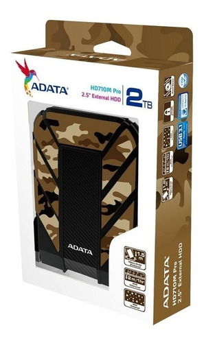 Disco Duro Externo Adata Hd710m 2tb 2.5'' Antigolpes Usb 3.1