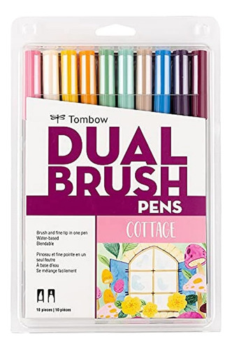 Rotuladores Pen Cottage Dual Brush, Paquete De 10, 10 P...