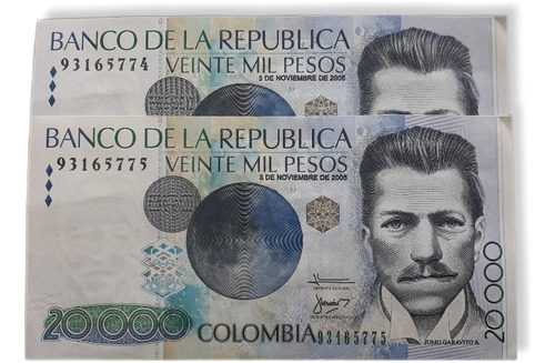 Colombia 20000 Pesos 3 De Noviembre De 2005 Excelente Estado