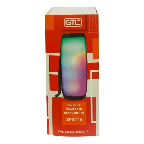 Imagen 5 de 5 de Parlante Bluetooth Gtc Con Luces Rgb Spg-118