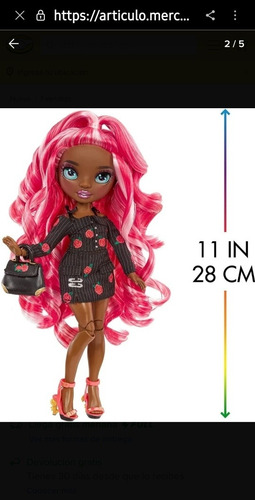 Imagen 4 de 5 de Muñeca Rainbow High Daría Roselyn Original