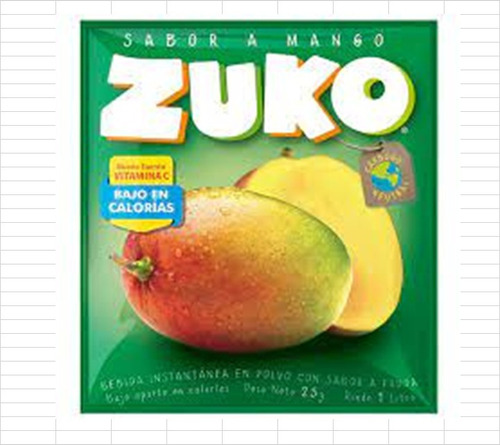 Jugo Zuko  En Polvo Sabor Mango X 50 Sobres