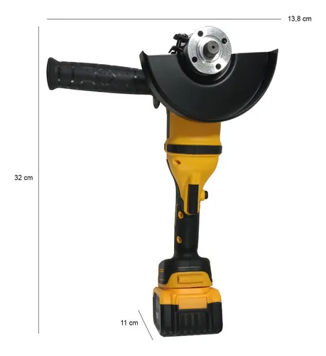 Amoladora Angular Inalámbrica Portátil Con 2 Baterías