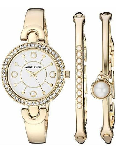 Anne Klein Ak3288gbst Juego De Reloj Y Pulsera Para Mujer Co