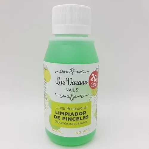 Limpiador De Pinceles Las Varano 100ml Uñas Profesional