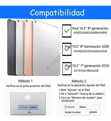 Bn Funda Teclado Mouse +lápiz Para iPad iPad 9ª/8ª/7ª Gen