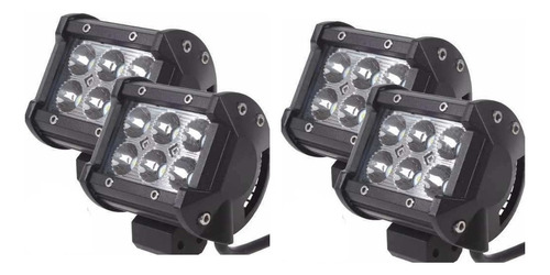 Focos Led Neblinero Spot 4 PuLG 18w - Pack X4