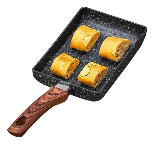 Tamagoyaki Omelette Sartén Antiadherente Mango De Madera S