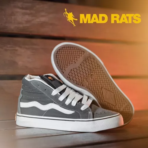 Tênis Mad Rats Hi Top Cano Alto Grafite