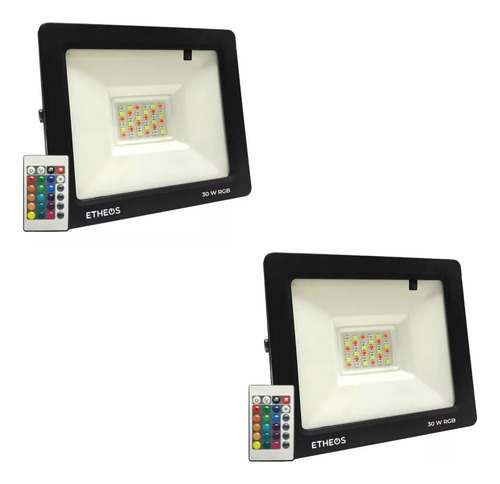 Proyectores Luz Rgb 30w Cambia Color Luces Exterior Pack X 2