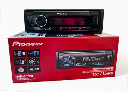 Estéreo Para Auto Pioneer Mvh S322 Con Usb Y Bluetooth