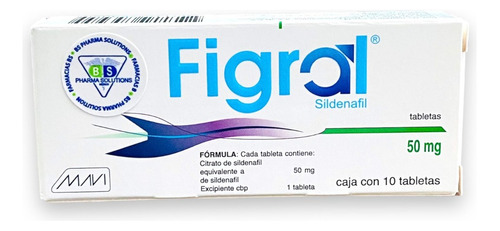 Figral Sildenafil 50 Mg C/10 Tabletas / Mavi