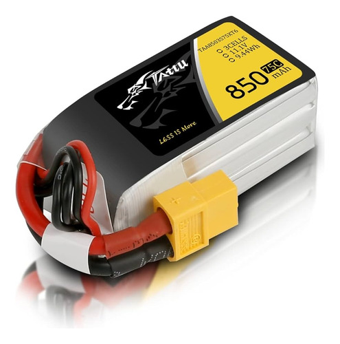 Bateria Lipo 850mah 11.1v 3s 75c Tattu Conector Xt60