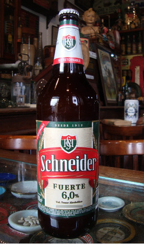  Antigua Botella De Cerveza Scheneider. Fuerte (llena) 28170