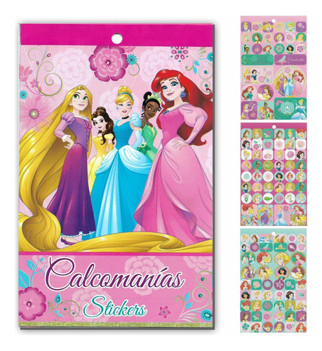 Block De Stickers Calcomanía Princesas Disney- Pingusblock -