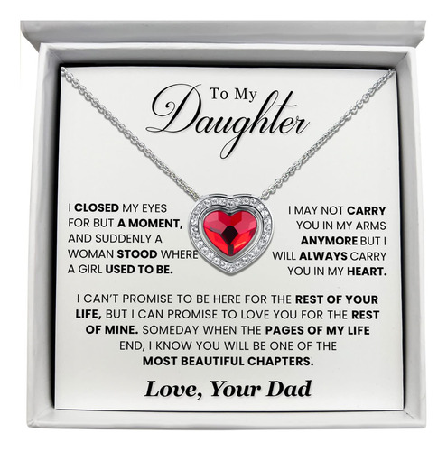 Tryndi Collar Texto Ingl «to My Beautiful Daughter» Regalo