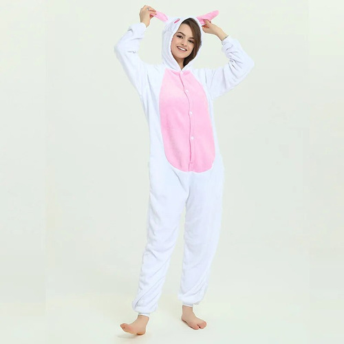 Pijama  Pijama Y Conejito  Para Mujer  De Una Sola Pieza Y N