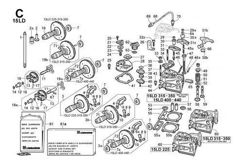 Empaque Cabeza #55 Para Motor Lombardini 15ld440 Tengo + Ref