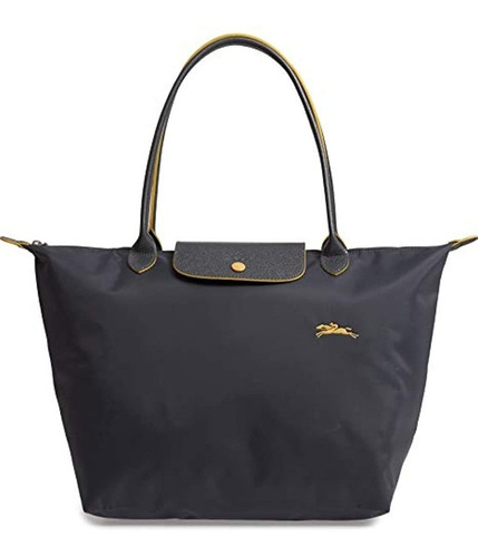 Longchamp Le Pliage Gray Club - Bolso Grande Para Mujer