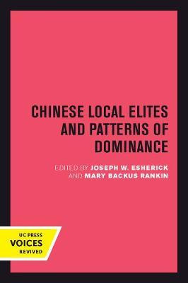 Libro Chinese Local Elites And Patterns Of Dominance - Jo...