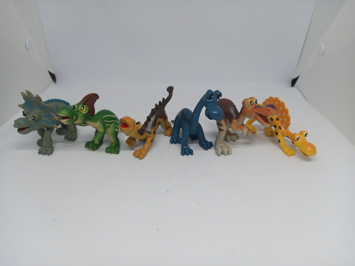 Set Lote 6 Animal Dinosaurio Figura Caricatura 10cm Juguete