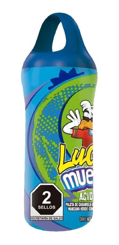 Imagen 3 de 5 de Lucas Muecas Aciditos, Manzana Verde Con 10 Pzs De 24g C/u