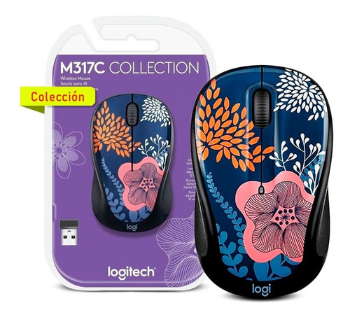 Mouse Colección Logitech M317c Inalambrico - Forest Floral