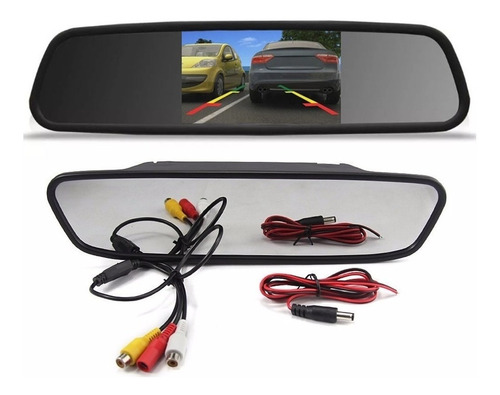 Retrovisor Digital Com Display Tela 4,3  Polegadas Universal