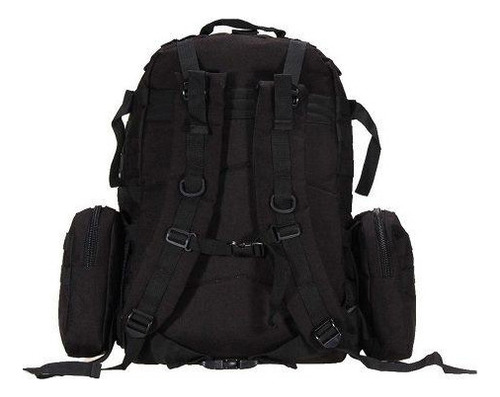 Mochila Para Mochilero Táctica Camping 55 Lts Diseños Color Negro