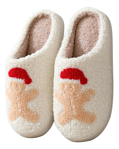 Zapatillas Navideñas Sin Cordones, Pantuflas De Papá Noel