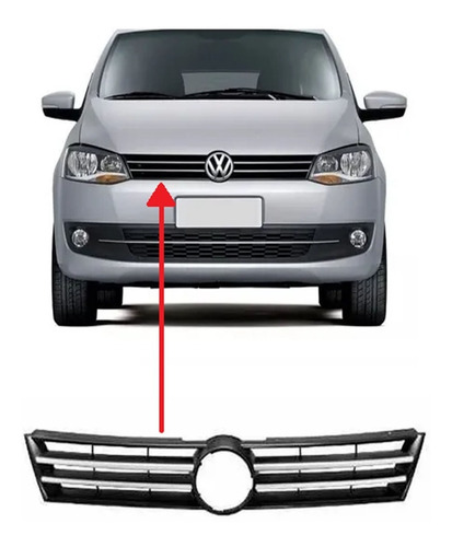 Parrilla Volkswagen Fox / Suran Vira Cromada 2010/2011/2012/