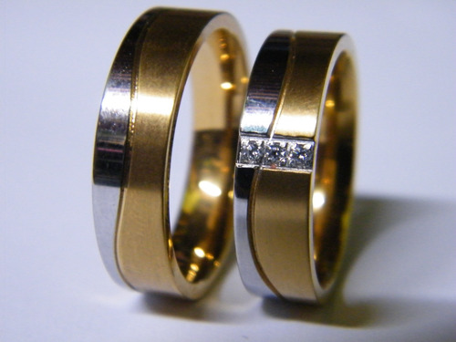 Anillo Elegante De Acero Para Bodas- Compromisos.