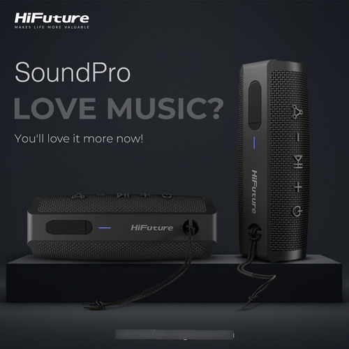 Imagen 6 de 8 de Parlante Hifuture Soundpro Portátil Con Bluetooth Negro 16w