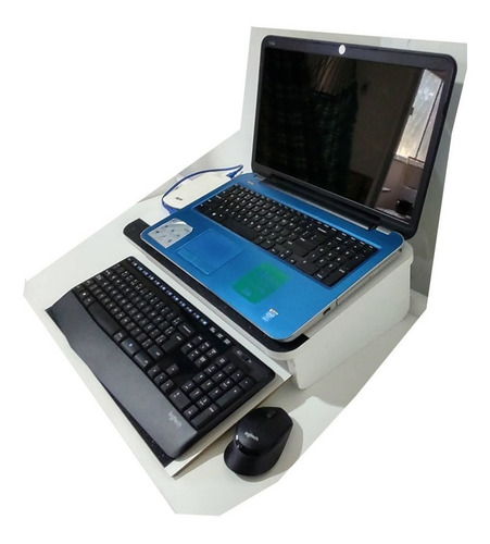 Mesa Suporte Para Notebook Netbook Teclado Angular Branco